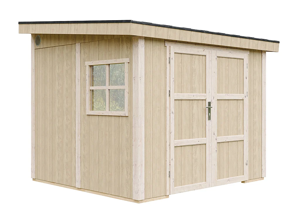 Gartenhaus Premium Qualität 5,9 m² - H231x248x294 cm - Ohne Boden und Seitenwand – Timbela M938B