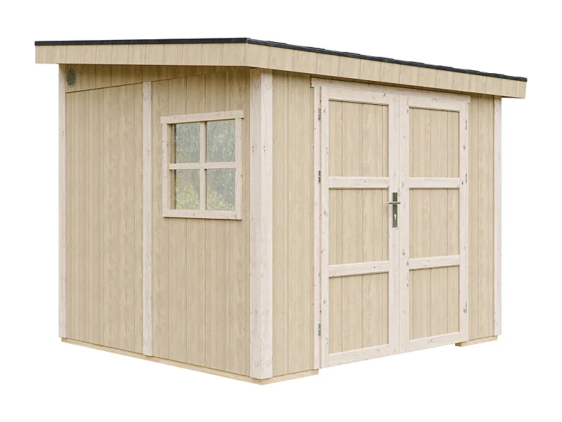 Abri de Jardin Qualité Premium 5,9 m² - H231x248x294 cm - Sans plancher e  paroi latérale - Timbela M938B