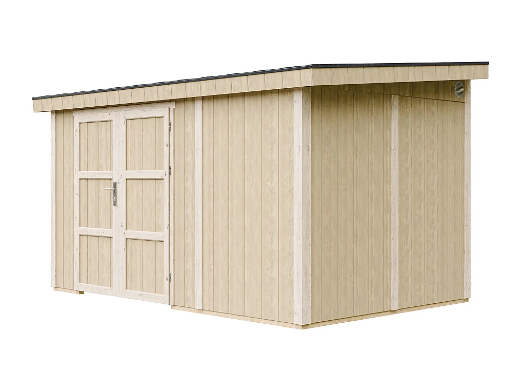 Casa de jardim qualidade premium 8,68 m² - A231x248x412 cm - Sem piso e parede lateral - Timbela M939B-REDWOOD RED