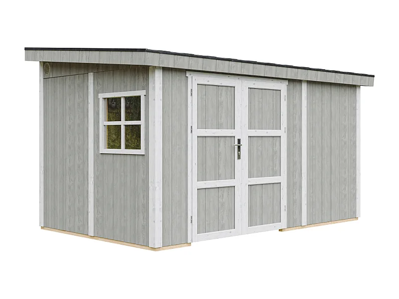 Abri de jardin qualité premium - 8,68 m² - H231x248x412 cm - sans plancher e paroi latérale - M939B-TUNDRA GREY