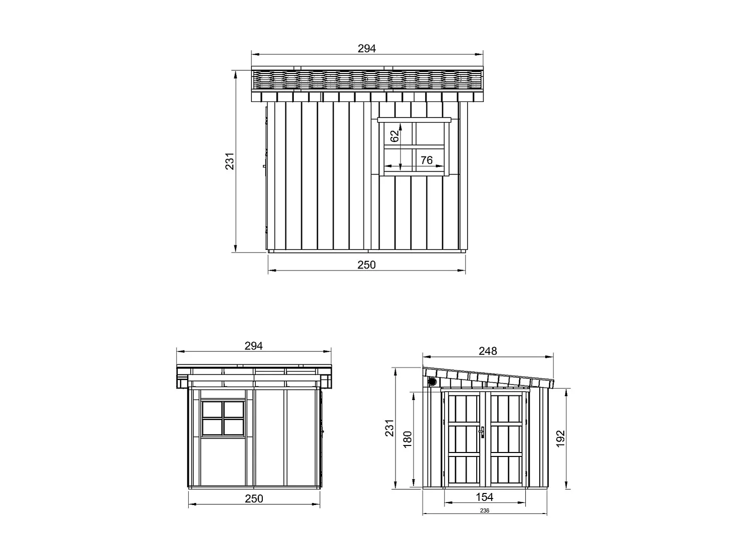 Tuinhuis premium kwaliteit zonder vloer en zijwand - 5.9 m² / H231x248x294 cm - M938B-HARVEST HONEY