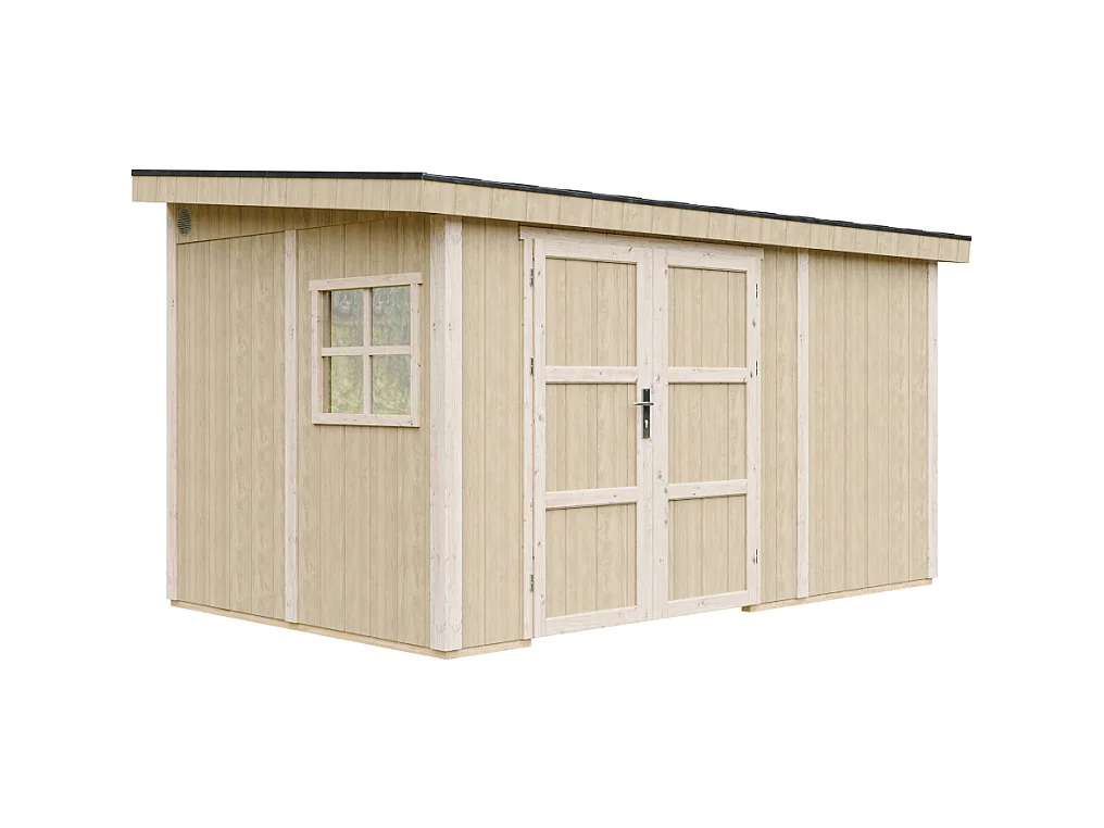 Abri de Jardin Qualité Premium 8,68 m² - H231x248x412 cm - Sans plancher e  paroi latérale - Timbela M939B