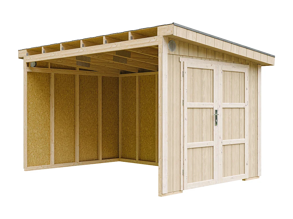 Casa de jardim qualidade premium 8,68 m² - A231x248x412 cm - Sem piso e parede lateral - Timbela M939B