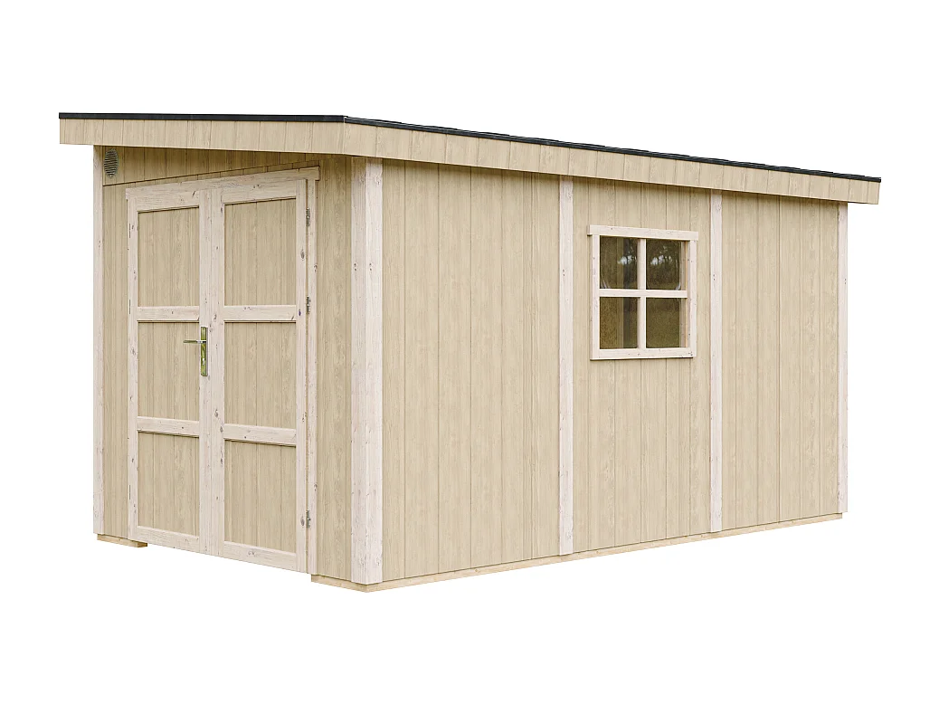 Abri de jardin qualité premium - 8,68 m² - H231x248x412 cm - sans plancher e paroi latérale - M939B