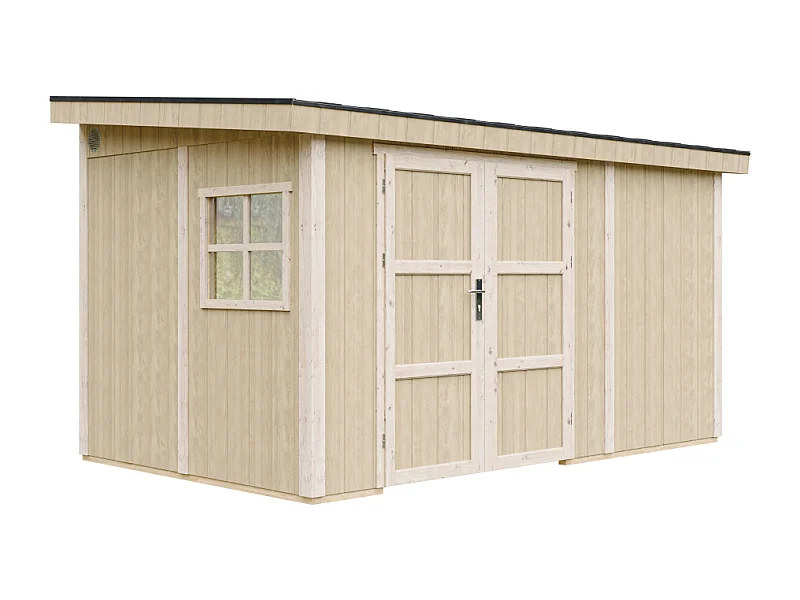 Abri de Jardin Qualité Premium 8,68 m² - H231x248x412 cm - Sans plancher e  paroi latérale - Timbela M939B