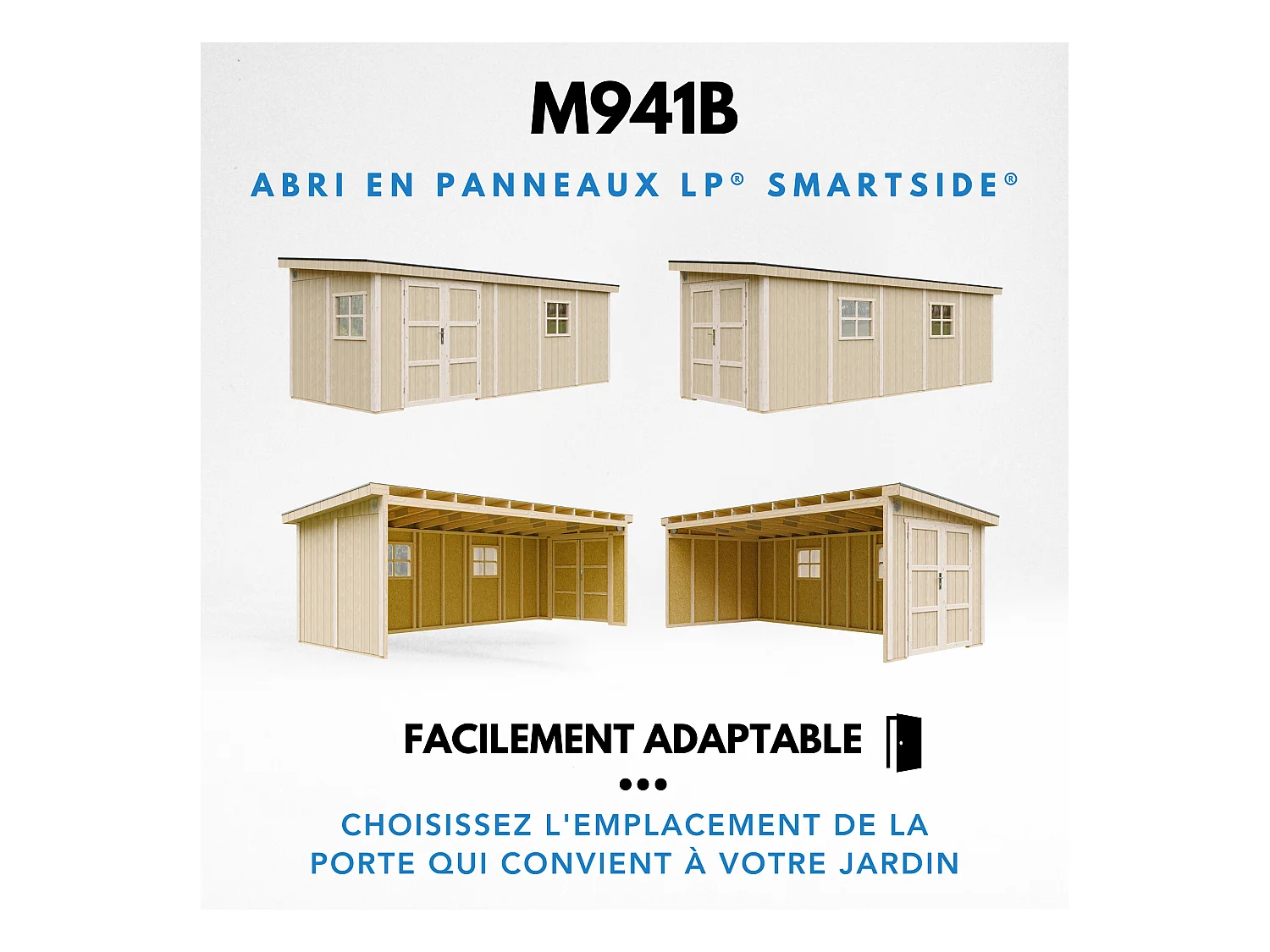 Gartenhaus Premium Qualität 14,3 m² - H231x248x648 cm - Ohne Boden und Seitenwand – Timbela M941B-HARVEST HONEY