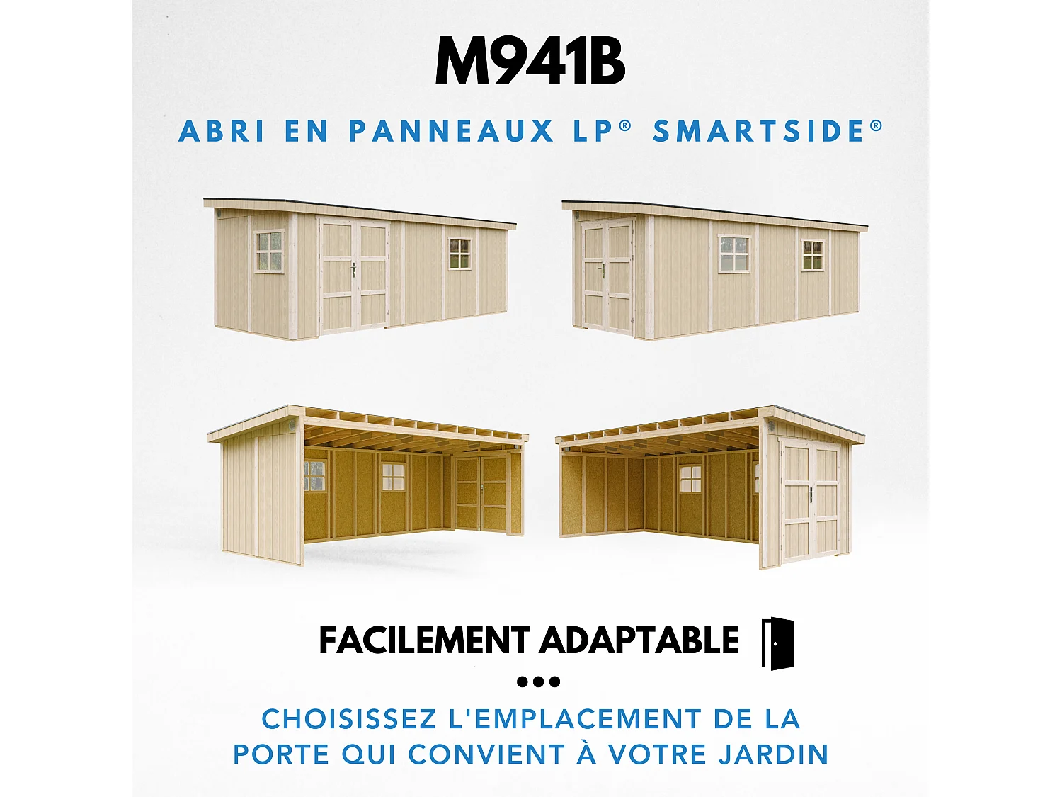 Casa de jardim qualidade premium sem piso e parede lateral - 14.3 m² / A231x248x648 cm - M941B-HARVEST HONEY