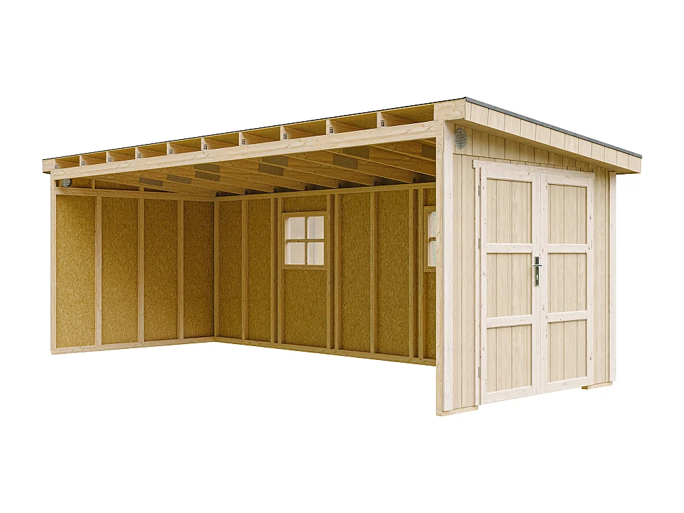 Tuinhuis premium kwaliteit zonder vloer en zijwand - 14.3 m² / H231x248x648 cm - M941B