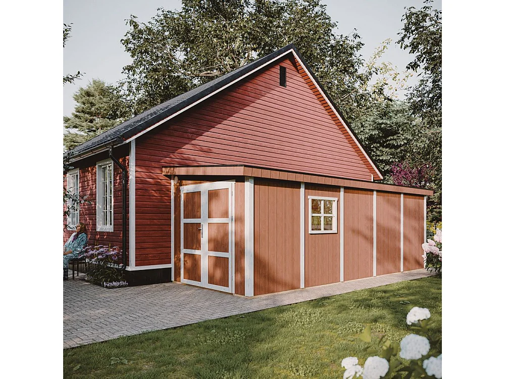 Tuinhuis premium kwaliteit zonder vloer en zijwand - 14.3 m² / H231x248x648 cm - M941B-TUNDRA GREY