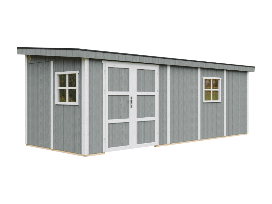 Timbela - Tuinhuis premium kwaliteit 14,3 m² - M941B-CAVERN STEEL - Zonder vloer en zijwand