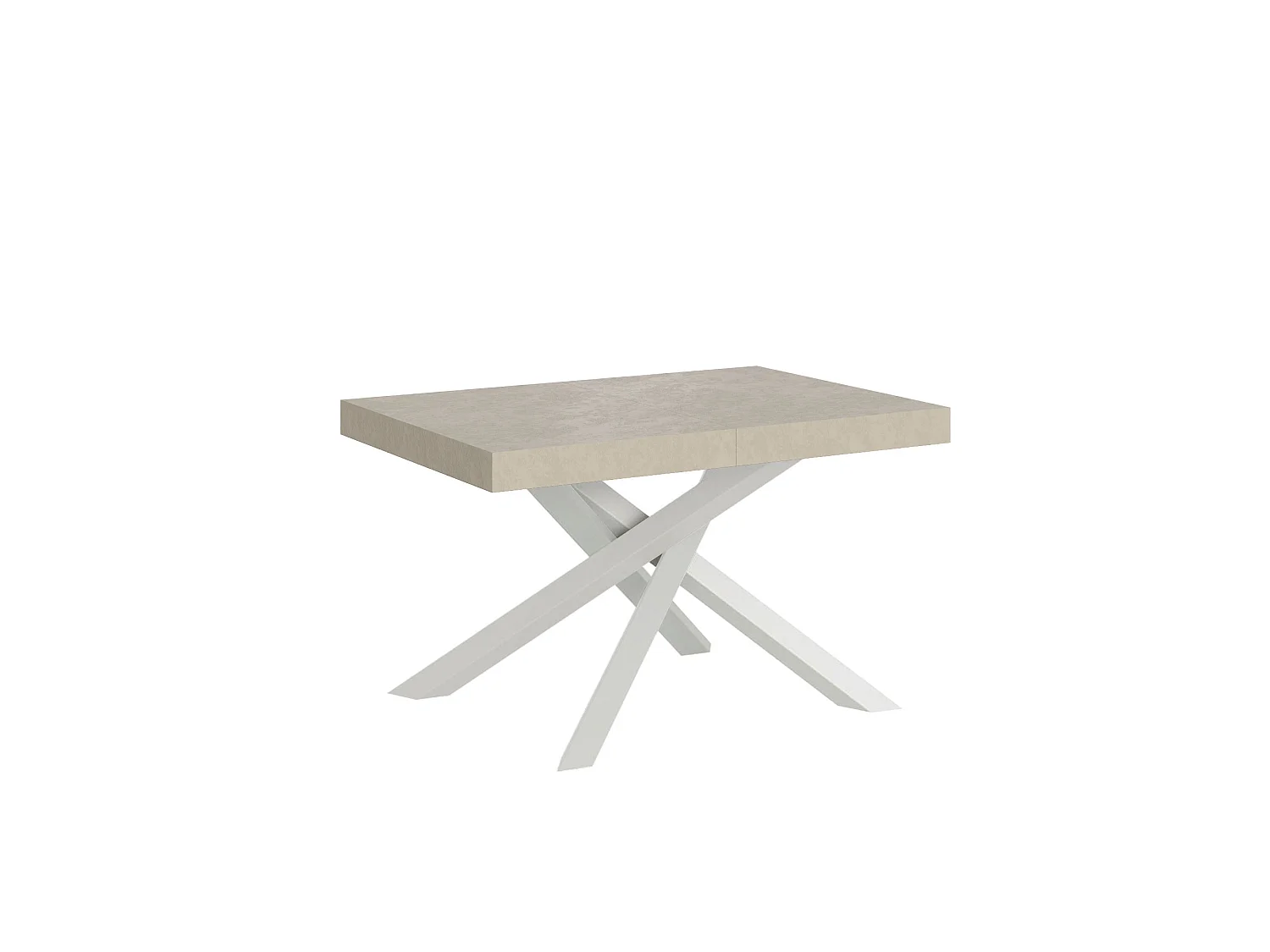 Volantis kashmir udtræksbord 90x120/380 cm med hvid ramme