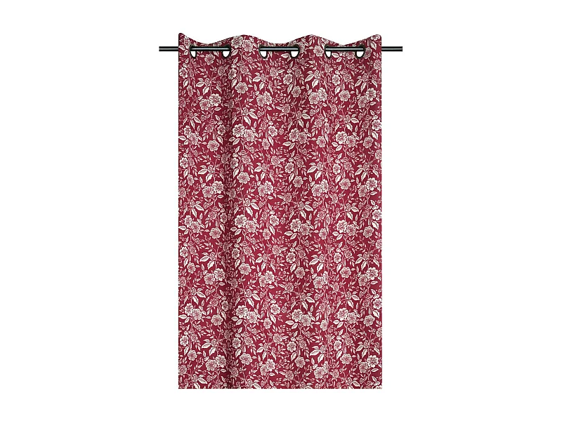 Cortina con ojales con motivo floral 140 x 260 cm