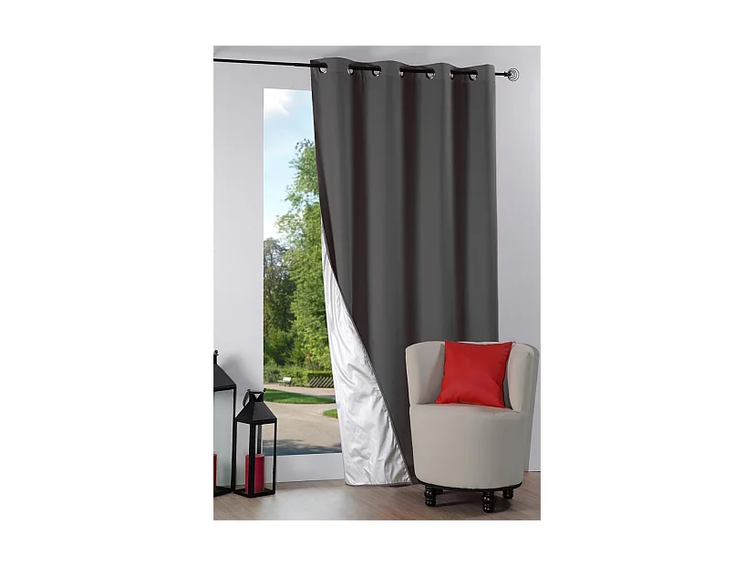 RIDEAU ISOLANT NELSON ANTHRACITE 135X240 CM - EFFICACITÉ ÉNERGÉTIQUE ET STYLE