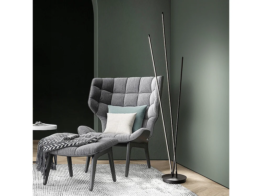 Lampadaire design TWINS LED de Perenz en métal noir