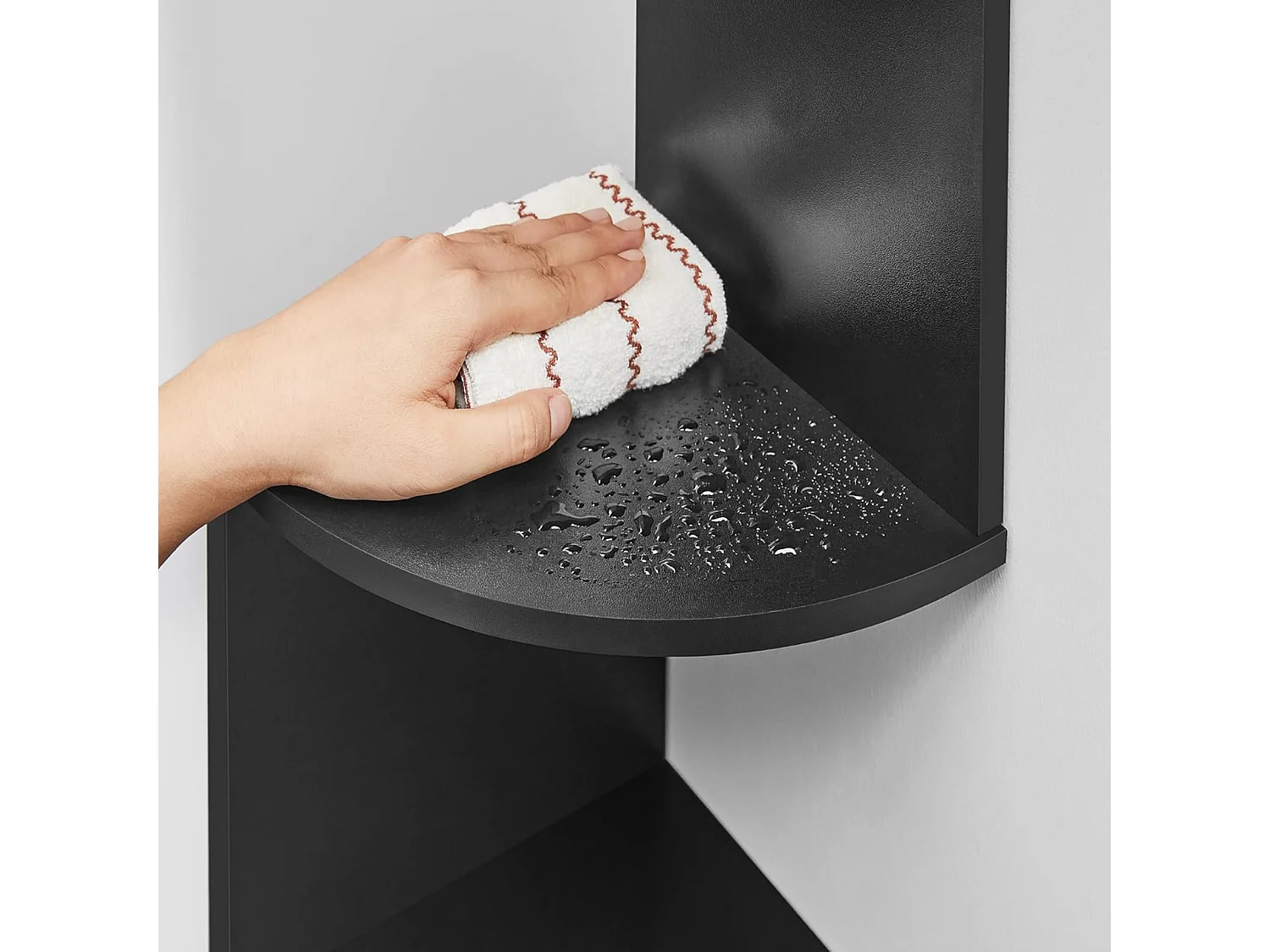 Support mural Bolt - Noir - 19,5x19,5x123 cm