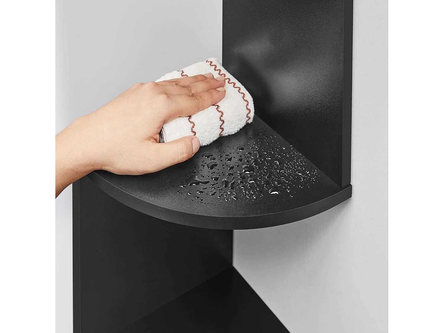 Support mural Bolt - Noir - 19,5x19,5x123 cm