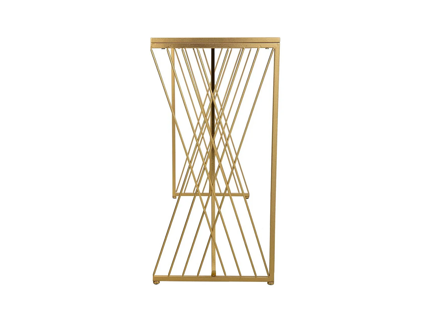 Flurtisch aus goldfarbenem Metall 120x40x80