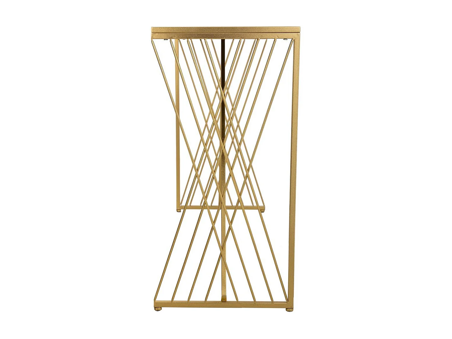 Recibidor de metal dorado 120x40x80