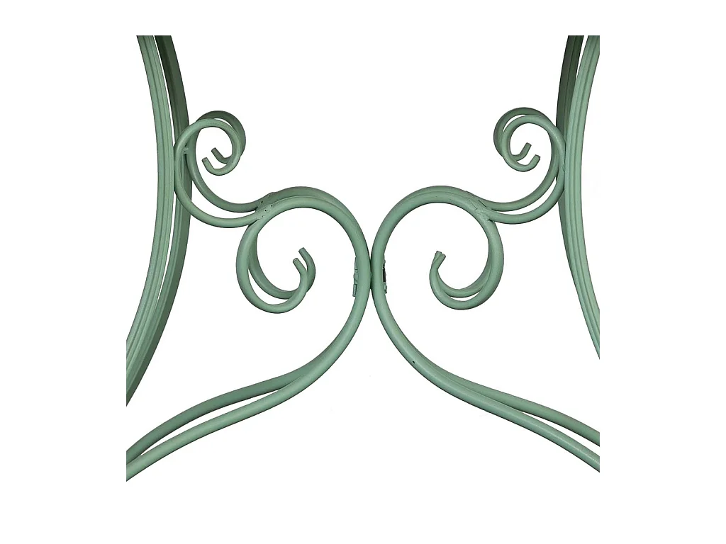 Konsolentisch aus gealtertem grünem Metall 100x52x76