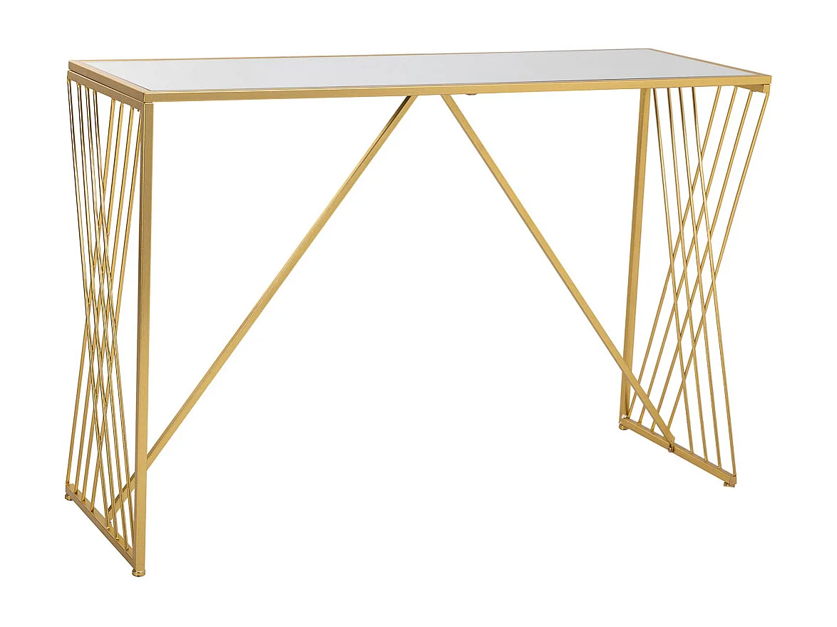 Console en métal vieilli noir 144x40x79