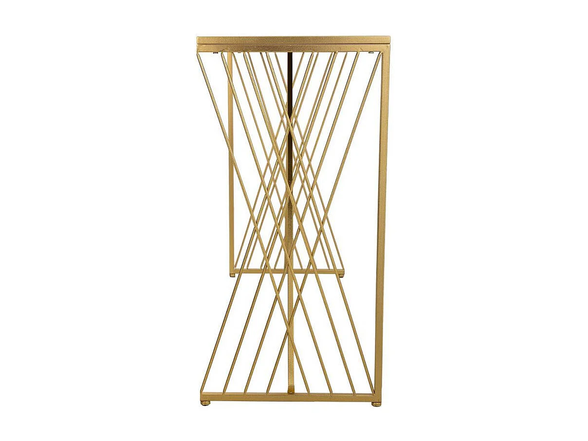 Console en métal vieilli noir 144x40x79