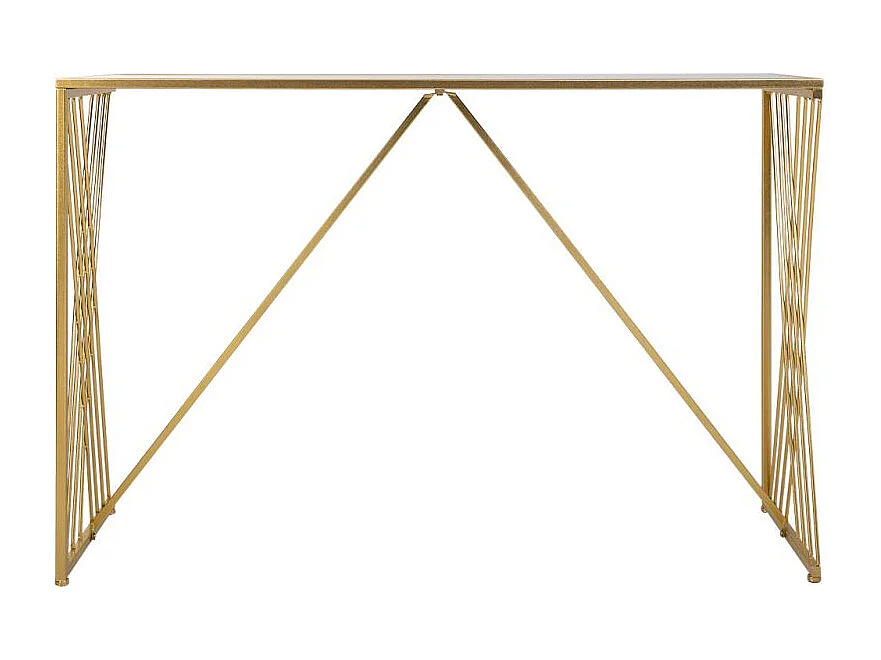 Console en métal vieilli noir 144x40x79