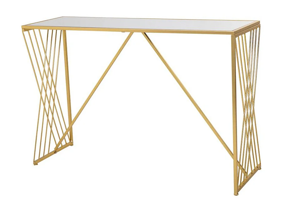 Console en métal vieilli noir 144x40x79