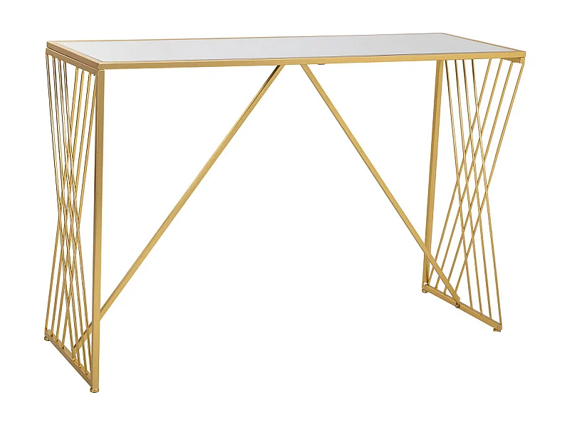 Console en métal vieilli noir 144x40x79