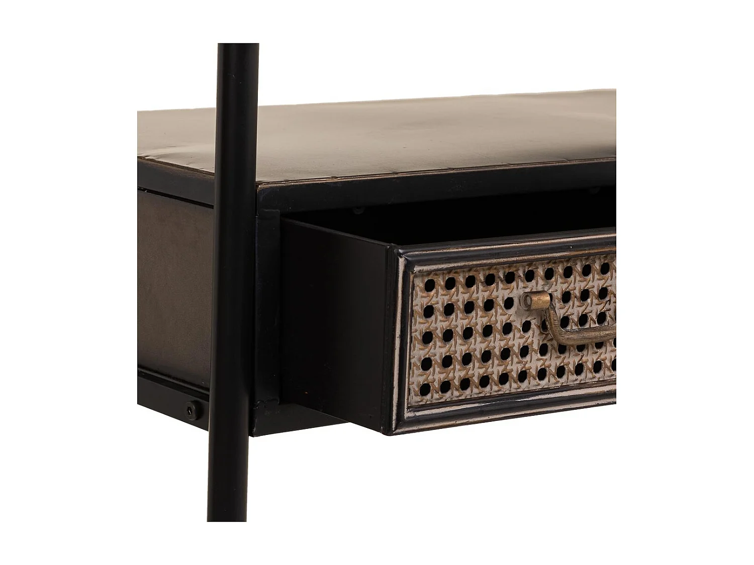 Braune Metallhalle 122x42x80h cm