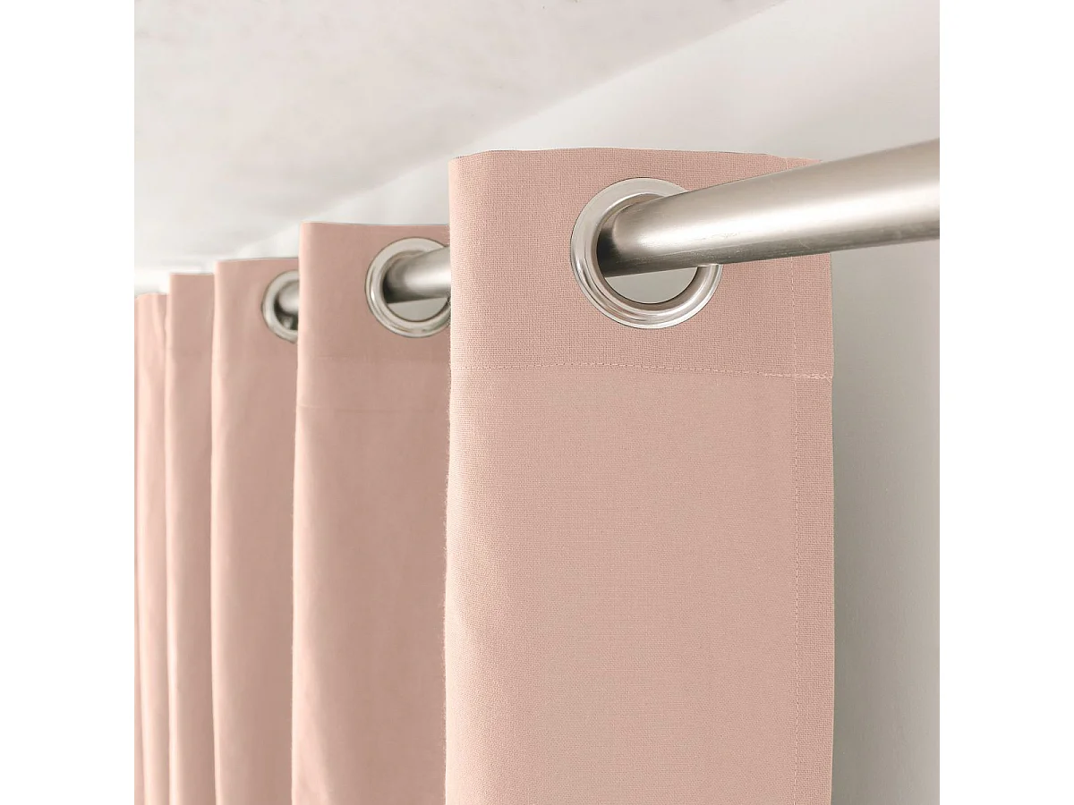 Farbenfroher Vorhang aus reiner Baumwolle 8 Ösen