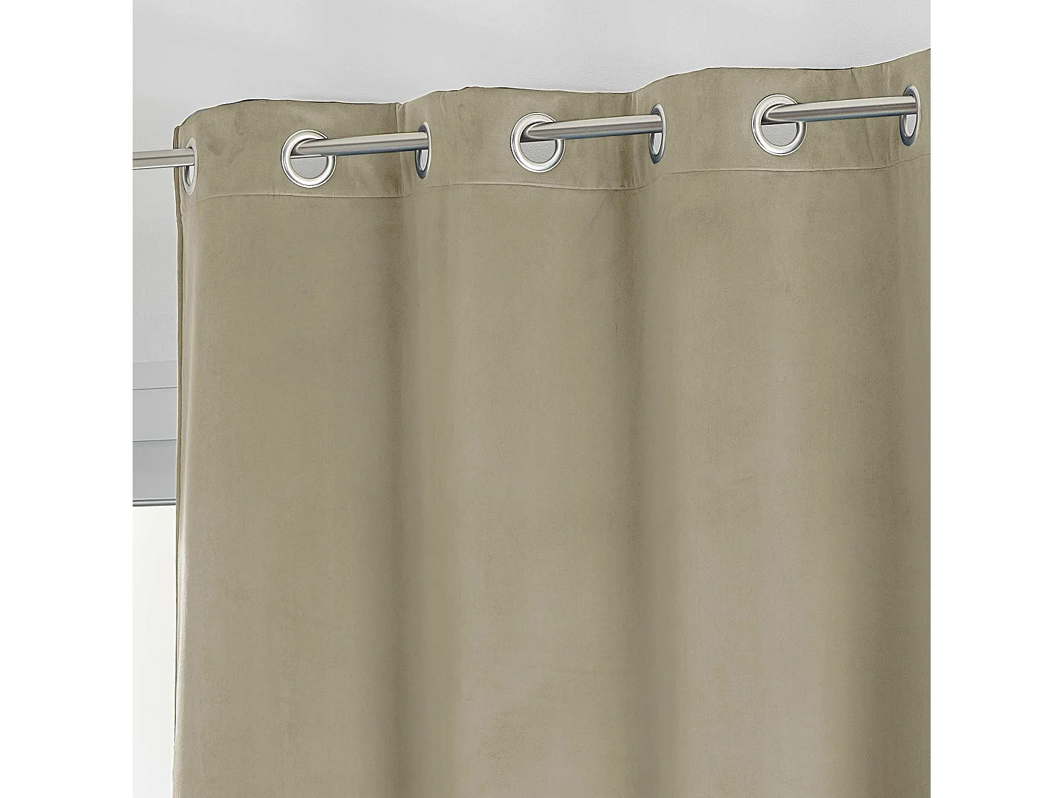 Verdunkelnder und isolierender Vorhang aus Samt, gefüttert mit Fleece 135 x 280 cm