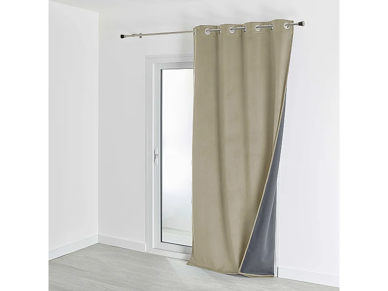 Verdunkelnder und isolierender Vorhang aus Samt, gefüttert mit Fleece 135 x 280 cm