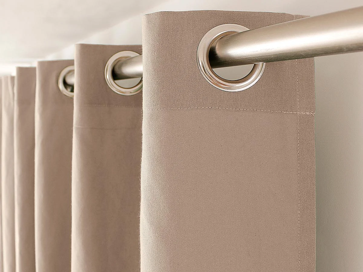 Farbenfroher Vorhang aus reiner Baumwolle 8 Ösen