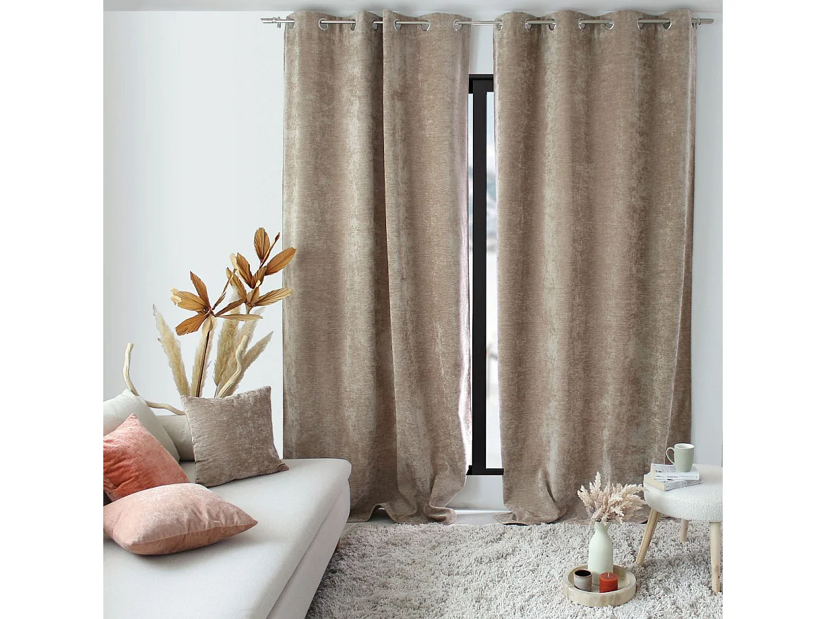 Cortina térmica de terciopelo con forro polar