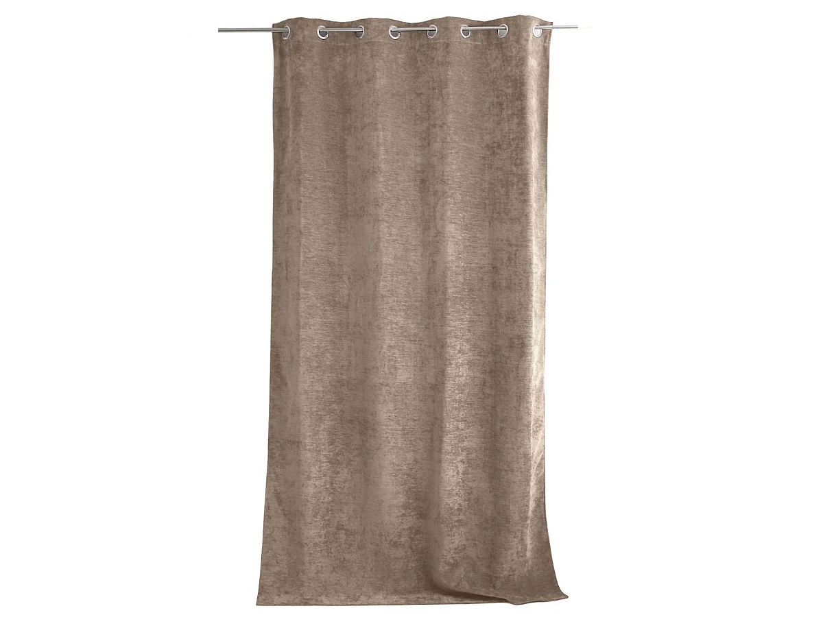 Rideau Thermique Occultant "Velvet" 140x260cm Naturel