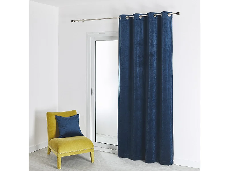 Vorhang aus einfarbigem Filzvelours 135 x 260 cm