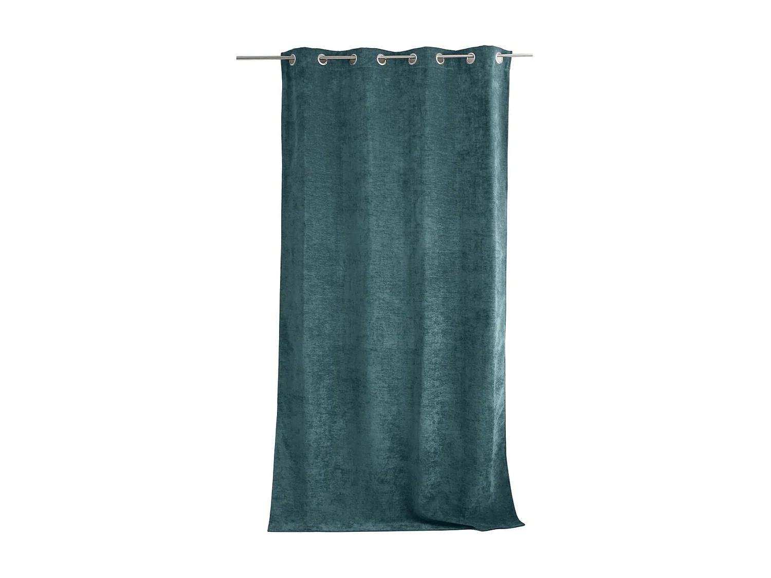 Rideau Thermique Occultant "Velvet" 140x260cm Bleu Canard