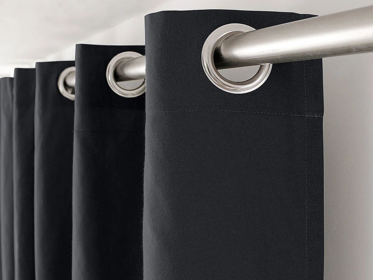 Farbenfroher Vorhang aus reiner Baumwolle 8 Ösen