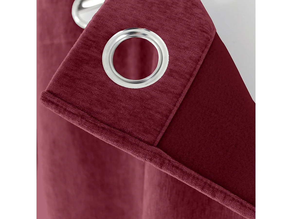 Rideau Thermique Occultant "Velvet" 140x260cm Grenat