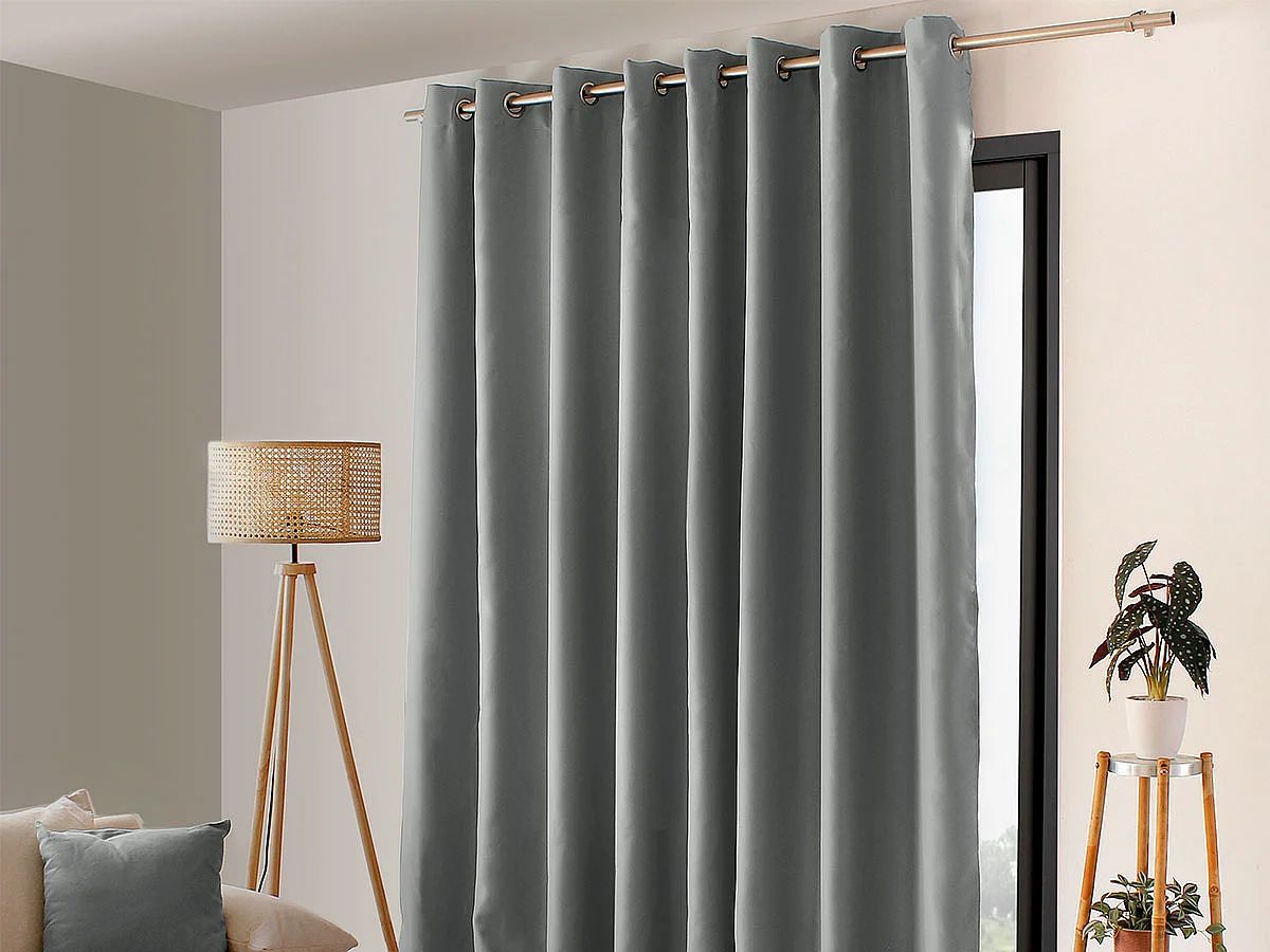 Rideau Occultant XL "Reglisse" 300x240cm Gris