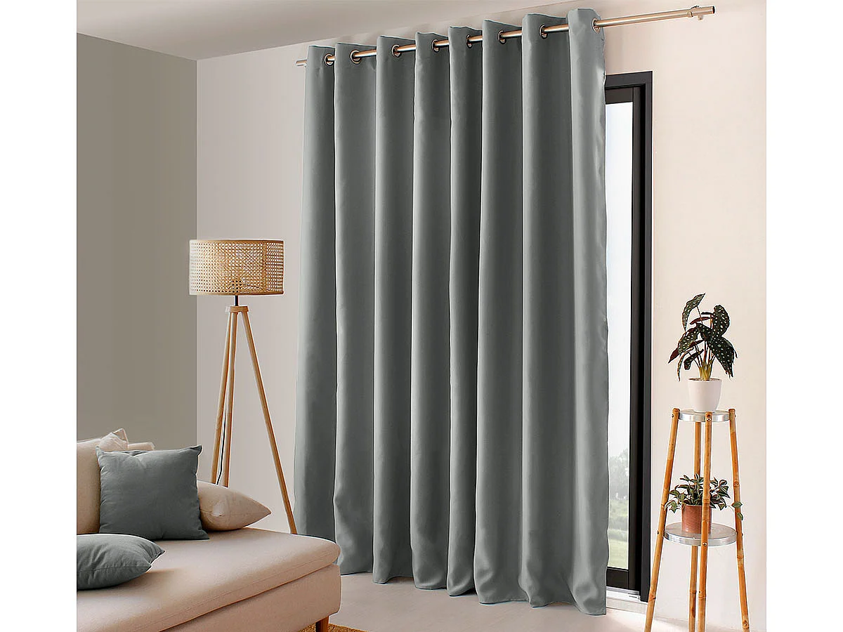 Rideau Occultant XL "Reglisse" 300x240cm Gris
