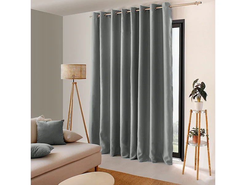 Rideau Occultant XL "Reglisse" 300x240cm Gris