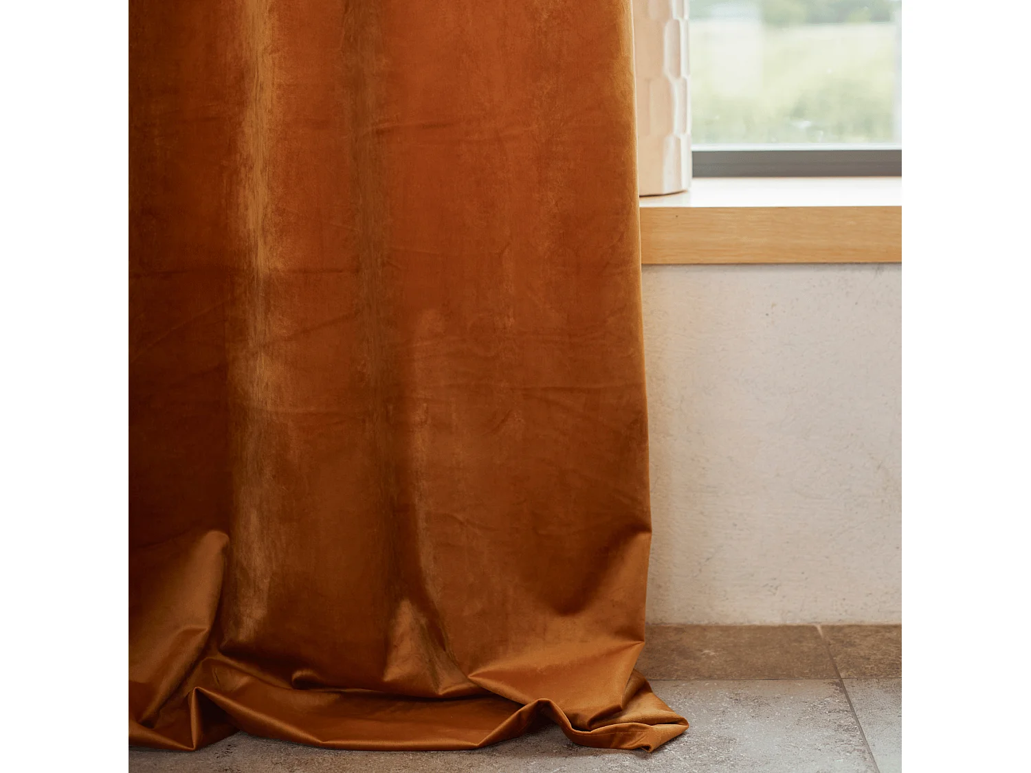 Cortina fieltro y terciopelo lisa 135 x 260 cm