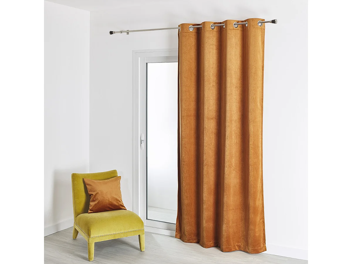 Vorhang aus einfarbigem Filzvelours 135 x 260 cm