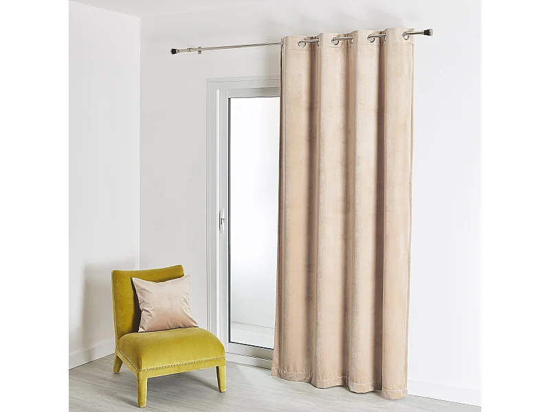 Cortina fieltro y terciopelo lisa 135 x 260 cm