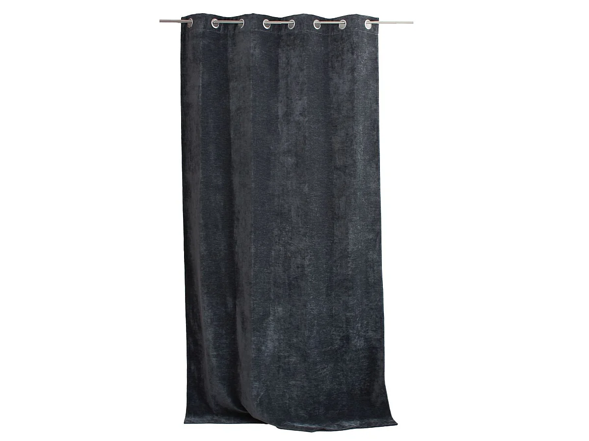 Rideau Thermique Occultant "Velvet" 140x260cm Gris Foncé