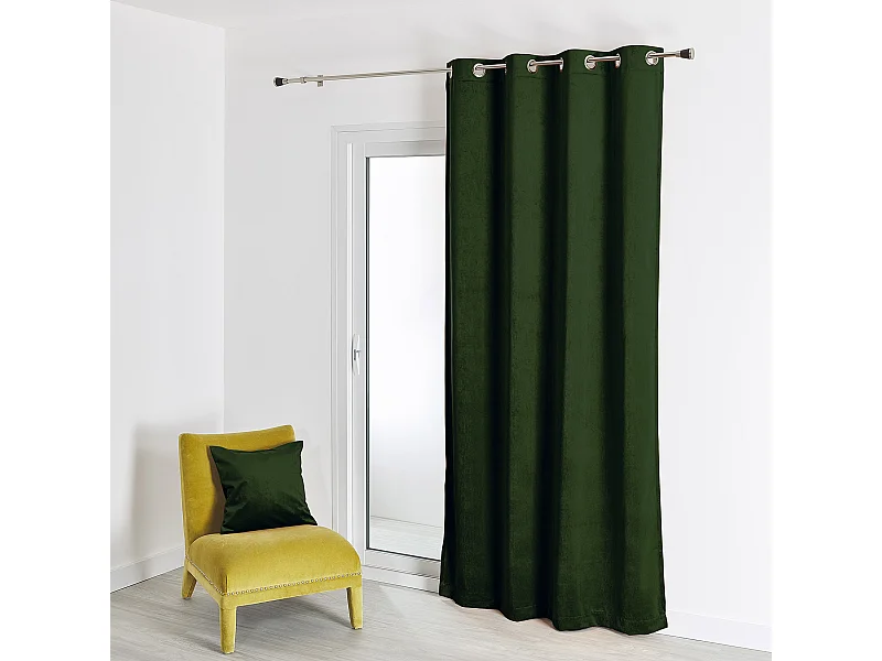 Vorhang aus einfarbigem Filzvelours 135 x 260 cm