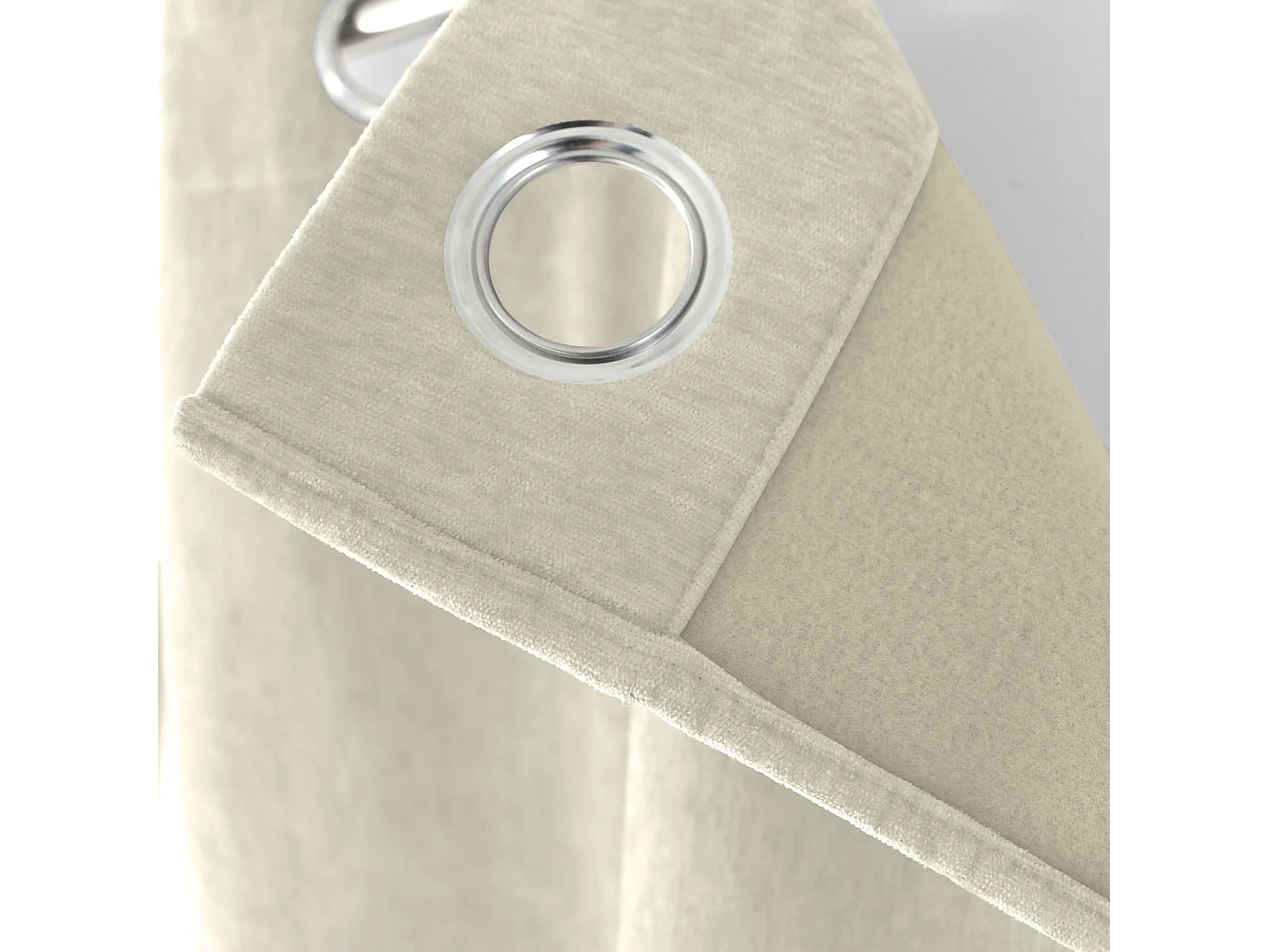 Rideau Thermique Occultant "Velvet" 140x260cm Écru