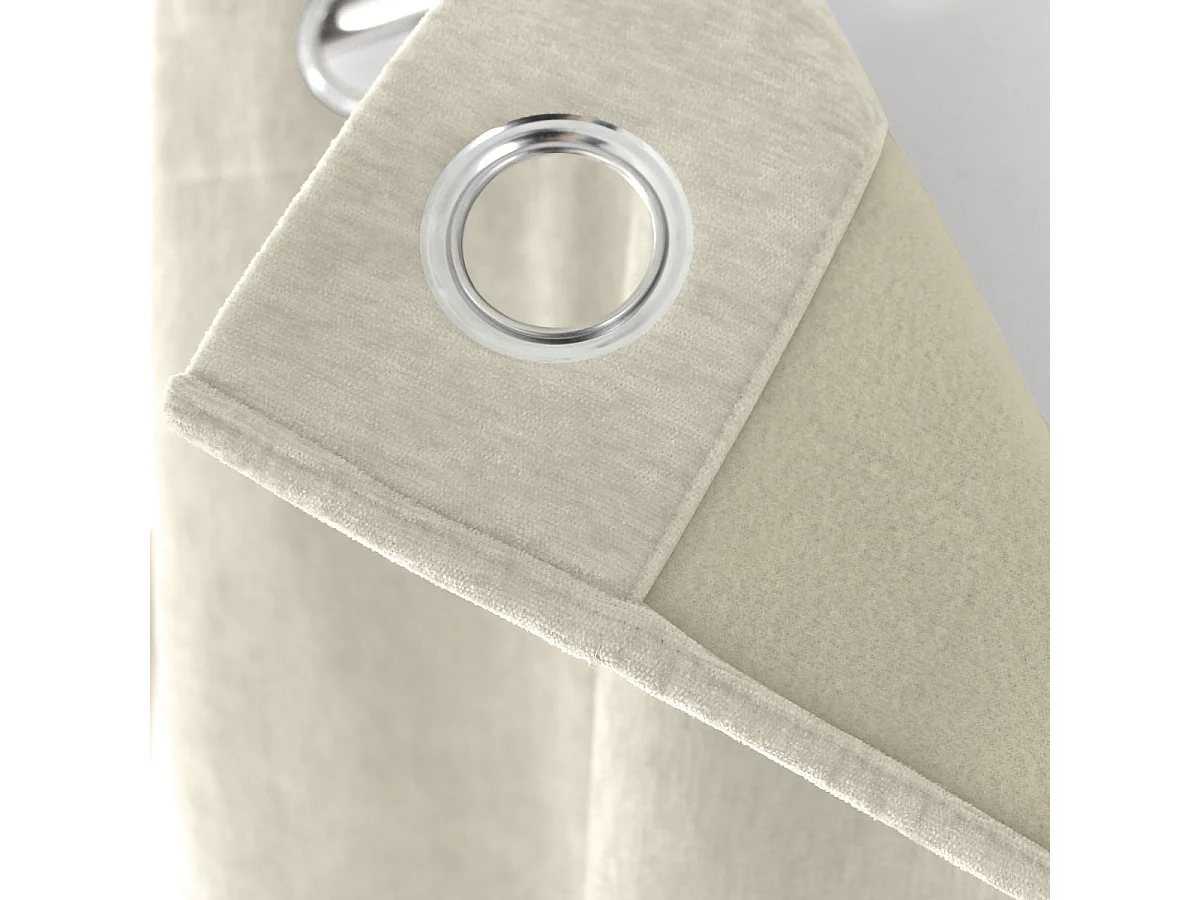 Rideau Thermique Occultant "Velvet" 140x260cm Écru