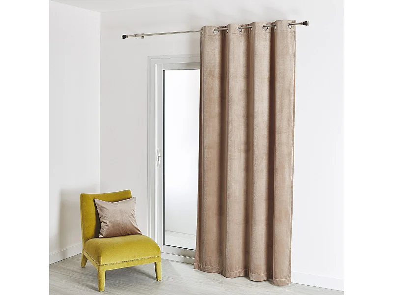 Vorhang aus einfarbigem Filzvelours 135 x 260 cm